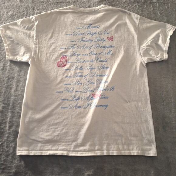 LIL NAS X Montero Vinyl CD Cover Double Sided Track List White T-Shirt XL White - Picture 5 of 8